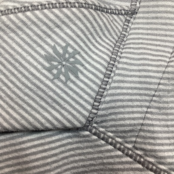 Athleta Heavenly Hail Hoodie Jacket 1/2 Zip Sweater Stripe - Picture 11 of 11